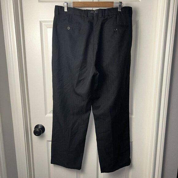 Michael Brandon Black Business Casual Cuffed Dress Pants Size 36 X 30 - Picture 6 of 12